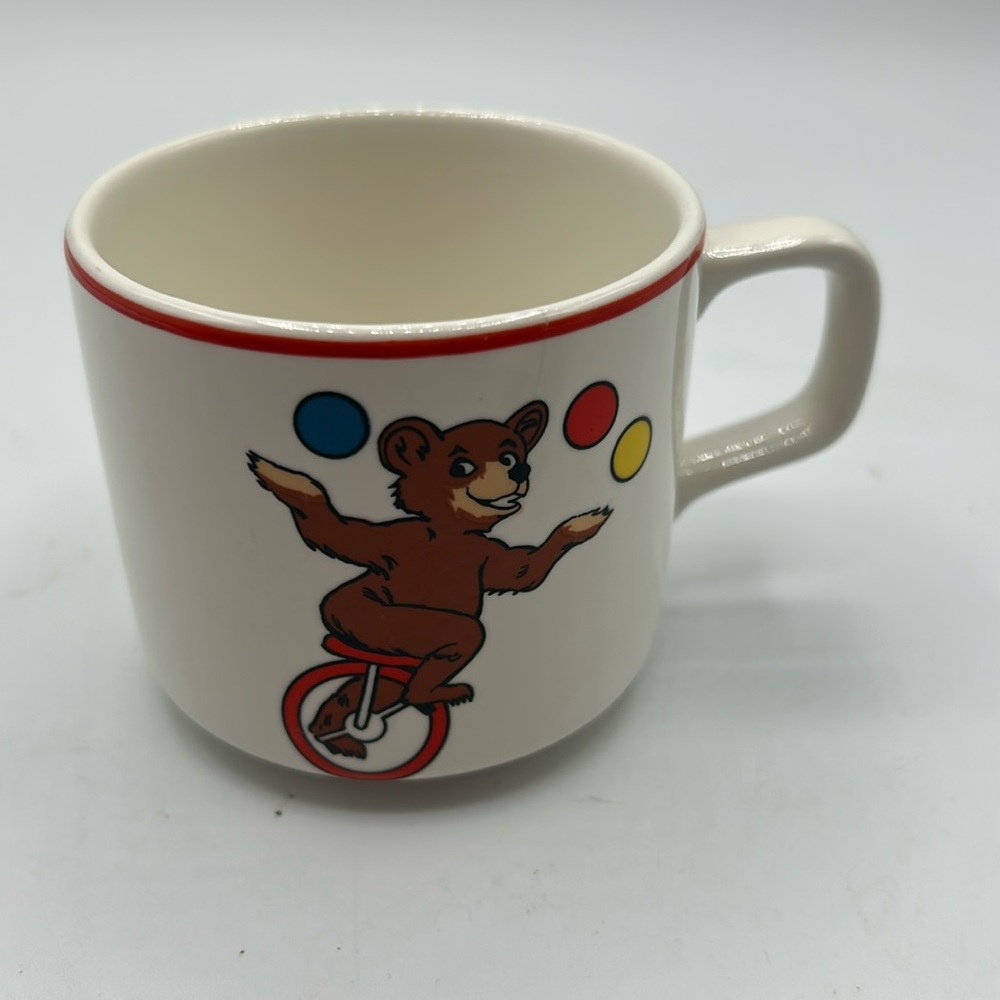Vintage animal bear monkey made in Japan ceramic coffee mug